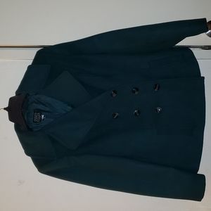 Medium wool-like coat hunter green
